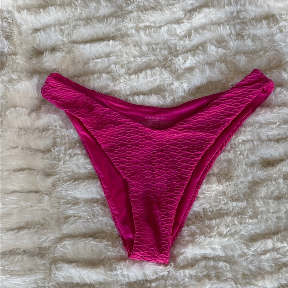 Victoria's Secret Fuchsia Textured Bikini Bottom